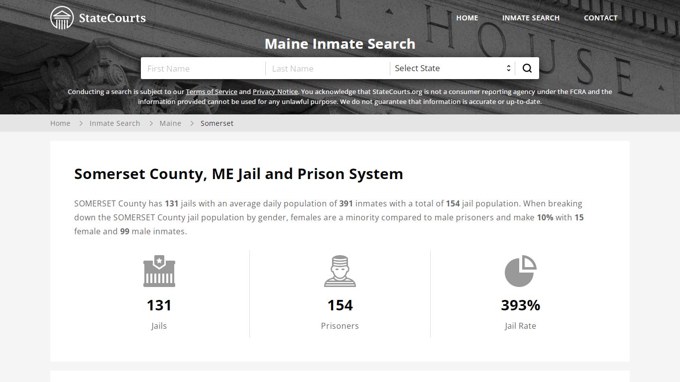 Somerset County, ME Inmate Search - StateCourts