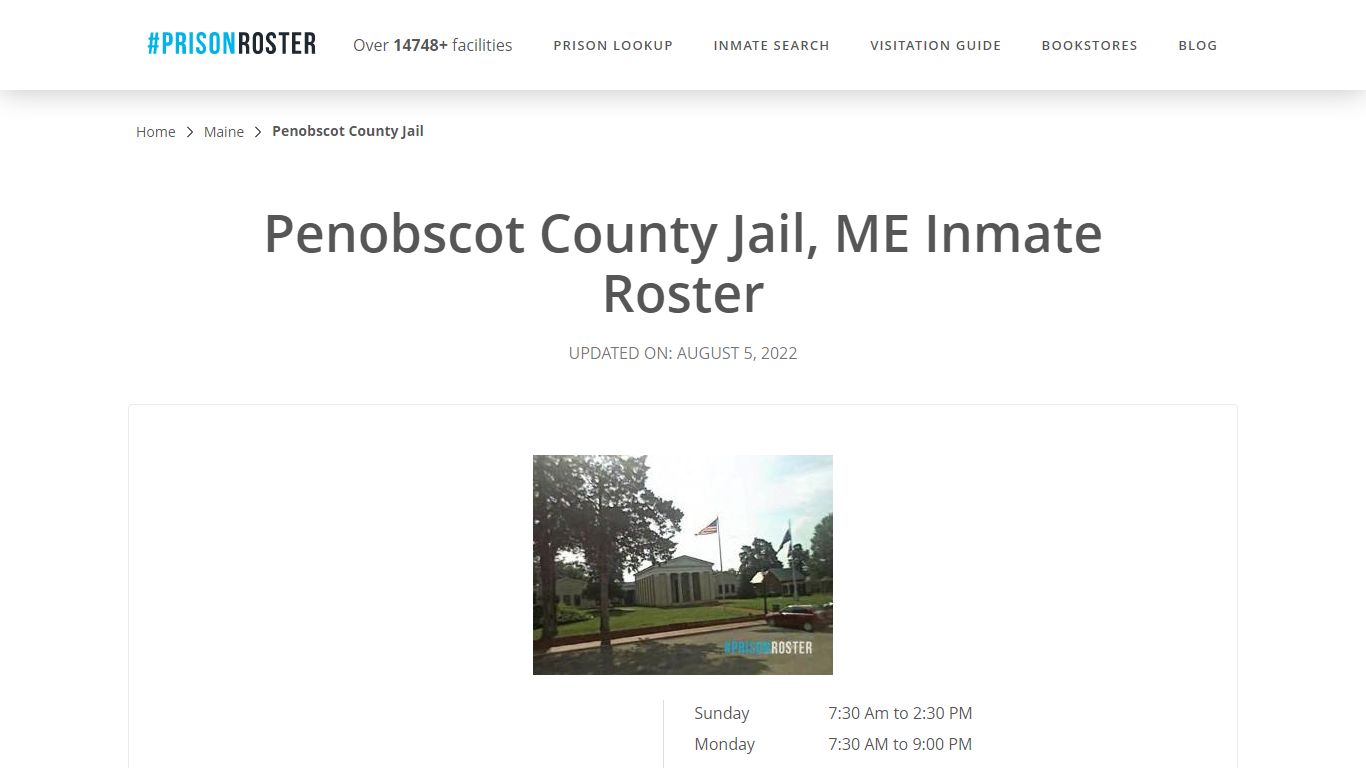 Penobscot County Jail, ME Inmate Roster